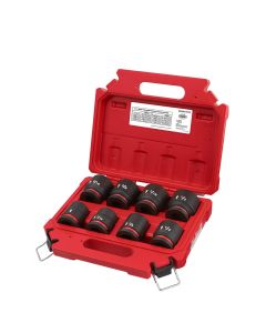 MLW49-66-7017 image(1) - Milwaukee Tool 8PCSHOCKWAVE Impact Duty 3/4" Drive SAE Standard 6 Point Socket Set