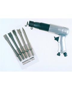 IRT117K image(1) - Ingersoll Rand General Duty Air Hammer 5-Piece Chisel Set, 2000 BPM, 3-1/2" Stroke, 0.69" Bore