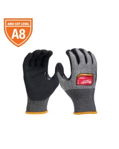 MLW48-73-7023 image(0) - Milwaukee Tool Cut Level 8 High-Dexterity Coated Nitrile Dipped Gloves - XL