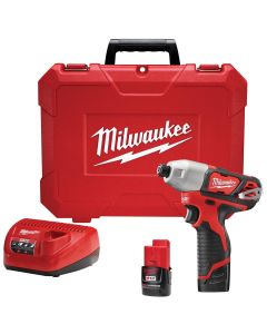 MLW2462-22 image(2) - Milwaukee Tool M12 1/4"  Hex Impact Driver Kit