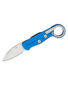CRK4050 image(2) - CRKT (Columbia River Knife) Provoke EDC D2 Satin Plain Blade Folding Knife with Kinematic Aluminum Handle - Blue
