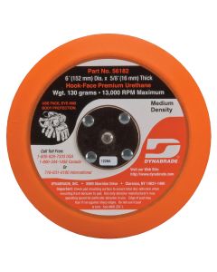 DYB56182 image(1) - Dynabrade HOOK AND LOOP PAD 6" NON VAC