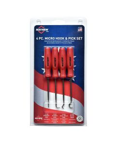 MAY31098 image(2) - Mayhew Mayhew Tools 4 PC Micro Hook & Pick Set