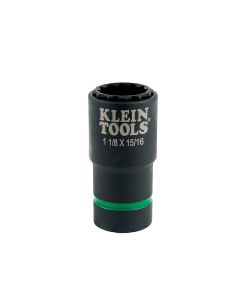 Klein Tools 2-in-1 Impact Socket, 12-Point, 7/8 and 11/16-Inch