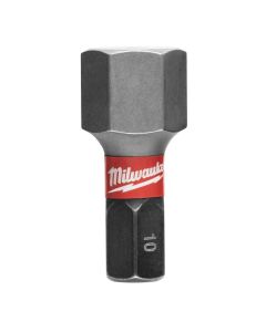 Milwaukee Tool SHOCKWAVE Impact Hex 10 MM Insert Bits (Bulk 25)