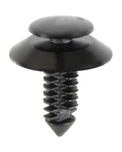 AUVECO 12565 Double Head Door Trim Panel Retainer, (1/2 in Dia Top x 25/32 in Dia Bottom) Head, Nylon, Black