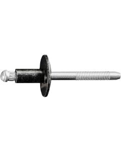 AUVECO AP12652 Blind Rivet, 1/4 in Dia x 1/8 to 1/4 in Grip Range, Steel Rivet/Mandrel, Black
