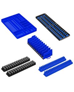 ERNBLUEPACK-TDE26 image(1) - Ernst Mfg.  TDE 26 Show Pack -Tool Organizer Bundle: Screwdriver, Wrench, Plier, Socket, and Tray - Blue