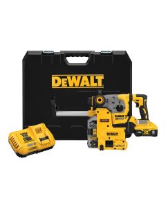 DEWALT 20V MAX* XR Brushless Cordless 1-1/8 in. L-Shape SDS PLUS Rotary Hammer Kit with On Board Extractor