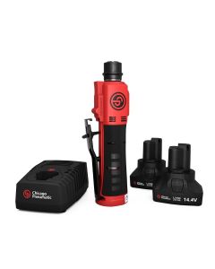 CPT8941283230 image(0) - Chicago Pneumatic CP8323KNA - Kit - Cordless Tire Buffer, 7/16 Inch Hex Quick Change, 2-Speed, 14.4 V / 2.0 Ah, Li-ION, 2 Batteries and Charger, 200 W - 1200 / 2500 RPM