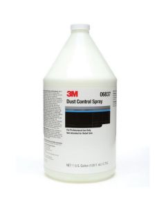 3M 6837 Dust Control Spray, 1 gal Bottle, White, Liquid