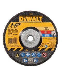 DEWALT 6" x 1/8" x 5/8"-11 High Performance Metal Grinding Wheel