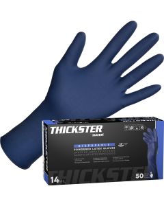 SAS6602 image(0) - SAS Safety Thickster Powdered Latex Disposable Gloves - 14 Mil - 50PK - Medium