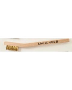MAB468-B image(0) - Mack Brushes 468/B 468 Series Welder Mini Scratch Brush, 7-3/4 in OAL, Brass, Wood Handle