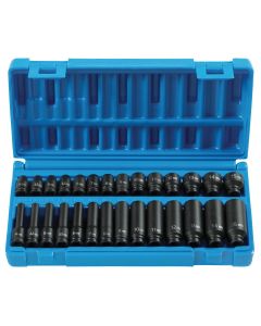 GRE9728M image(1) - Grey Pneumatic 1/4" Drive 28 Piece Standard & Deep Length Metric Master Set