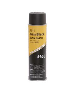 Transtar Autobody Products 4653 - 2 in 1 Trim - 20 oz Aerosol Can - Satin Black - 5 to 10 Minute Curing