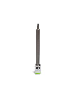GETSTA10L image(0) - Grip Edge Tools 1/4" Dr RPT Long Star Bit Socket T10