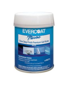Fibre glass Evercoat 105671 One Step Finish Premium Gel-Kote, 1 qt Can, High Gloss White, Thick Liquid