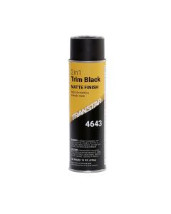 TRP4643 image(0) - Transtar Autobody Products 4643 - 2 in 1 Trim - 20 oz Aerosol Can - Matte Black - 5 to 10 Minute Curing