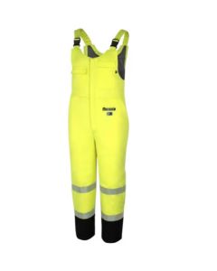 OBRZFJ306-L image(0) - Oberon  Safety Bib Pants - FR/Arc-Rated - PU/Cotton - Hi-Viz Yellow - Size: Large