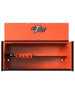 Extreme Tools Extreme Tools RX Series Professional 55"W x 25"D Extreme Power Workstation&reg; Hutch Orange, Black Drawer Pulls