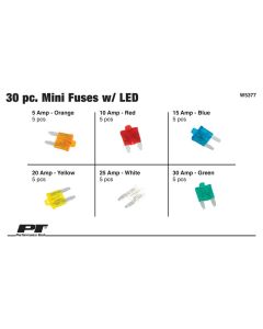WLMW5377 image(1) - Wilmar Corp. / Performance Tool 30 Piece Mini Fuse Assortment w/LED