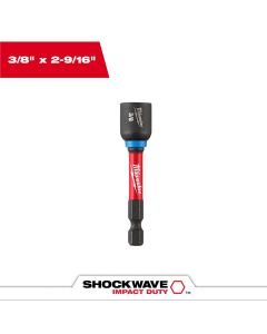 MLW49-66-0935 image(0) - Milwaukee Tool SHOCKWAVE 2-9/16 Inch Magnetic Nutdriver 3/8 Inch (250 Pk)