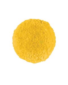 Buff And Shine 301GY Buffing Pad, 3 in Dia, Hook and Loop Attachment, Twisted Wool Blend Pad, Yellow