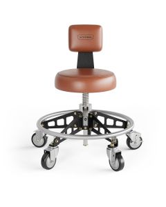 VYPRSM-BR-B-QH image(0) - Vyper Industrial 400 lb Capacity Robust Steel Max Quick Height Shop Chair - Brown/Black