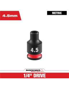 MLW49-66-6023 image(0) - Milwaukee Tool SHOCKWAVE&trade; Impact Duty 1/4" Drive 4.5MM Standard 6 Point Socket