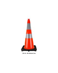 SAS Safety Traffic Cone Orange PVC 28-inch Reflective