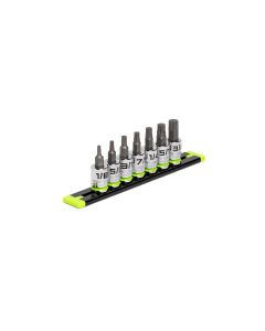 GETGE7BSSHSRPT image(1) - Grip Edge Tools 7-PC 3/8'' Dr Short SAE RPT Hex Driver Set