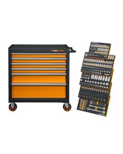 KDTMEGAMOD358 image(2) - Gearwrench 358 Piece MEGAMOD Metric Mechanics Tool Set in Modular Foam Trays with Rolling Cabinet