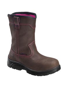 Avenger Framer Wellington Series - Women's Mid-Calf Slip-On Work Boots - Composite Toe - IC|EH|SR - Brown/Black - Size: 8.5M