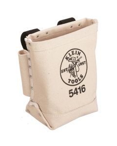 KLE5416 image(2) - Klein Tools Tool Bag, Bull-Pin and Bolt Pouch, Belt Strap Connect, 5 x 10 x 9-Inch