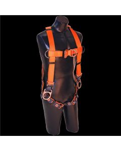 SRW803100 image(0) - FALL SAFE Safety Harness - A-SERIES - Vest-Style Positioning Climbing - Back / Front / Side, Pass Through, Tongue Buckle - Size: Small