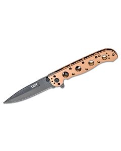CRKM16-03BK image(0) - CRKT (Columbia River Knife) M16-03BK 12C27 Oxide Plain Blade Folding Knife with Frame Lock Stainless Steel Handle - Black/Tan