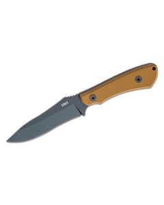 CRK2083 image(0) - CRKT (Columbia River Knife) Ramadi SK-5 Powder Coat Plain Blade Fixed Blade Knife with Sheath G10 Handle - Coyote Brown