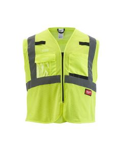 MLW48-73-5114 image(3) - Milwaukee Tool Class 2 High Visibility Yellow Mesh Safety Vest - 4XL/5XL
