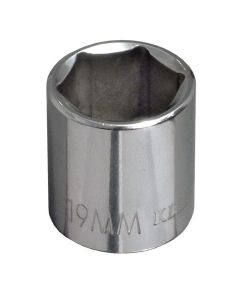 KLE65907 image(0) - Klein Tools 7 mm Metric 6-Point Socket, 3/8-Inch Drive