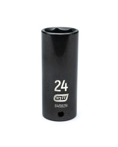 GearWrench 1/2 Inch Drive 6 Point Deep Impact Metric Socket 24mm