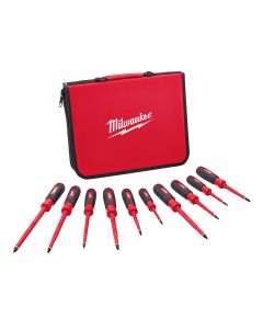 MLW48-22-2210 image(1) - Milwaukee Tool 10 PC 1000V Insulated Screwdriver Set w/ EVA Foam Case