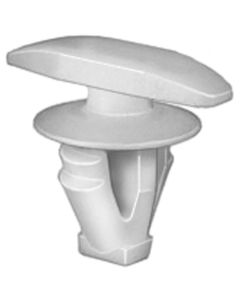 AUVECO 21334 Double Head Type 3 Weatherstrip Retainer, (5 x 15 mm Dia Bottom) Head, Nylon, White