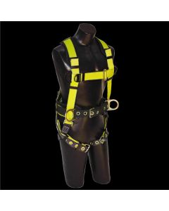 SRW812600 image(0) - FALL SAFE Safety Harness - IRONMAN Series - Construction-Style Positioning - Back / Side, Pass Through, Tongue Buckle - Size: Big Boy