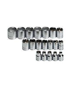 S K Hand Tools SOCKET SET 3/8IN. DRIVE 19PC METRIC STD 6 POINT