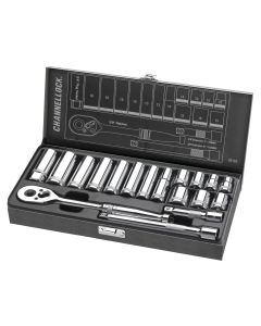 CHA38182 image(0) - Channellock 38182 18 Piece 3/8" Metric Drive Socket Set