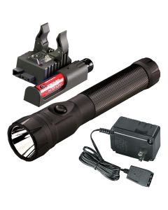 STL76133 image(1) - Streamlight 485 Lumen PolyStinger LED Flashlight - 120V/100V AC/12V DC - Smart Charge - Black