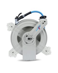 BLBBSWR5850-AIO image(0) - BluBird BluSeal All-in-One Rubber Air Hose Reel 5/8" X 50(Single Arm - Heavy Duty) with 6' Lead-in-Hose. Includes FreeStyle, Sshhh Tek, and Safety Rewind Features.