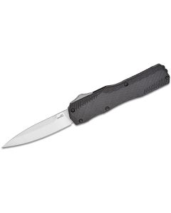 KER9000CF image(0) - Kershaw Livewire Out-The-Front Automatic OTF internal Lock Spear Point Blade EDC Folding Knife - Carbon Fiber Black - $1000 Min Vendor Direct Auto Knives Only. Cannot Ship to CA, CT, DE, MN. Contact Sales Rep