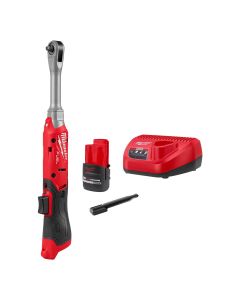 MLW3058-21 image(0) - Milwaukee Tool M12 FUEL 1/4 Inch Extended Reach Ratchet Kit